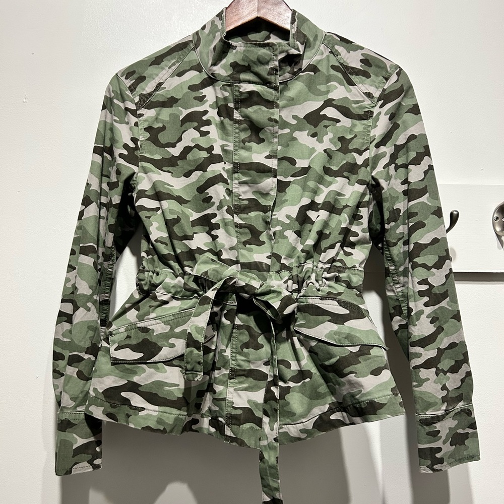 BR tie waist utility vintage camp jacket